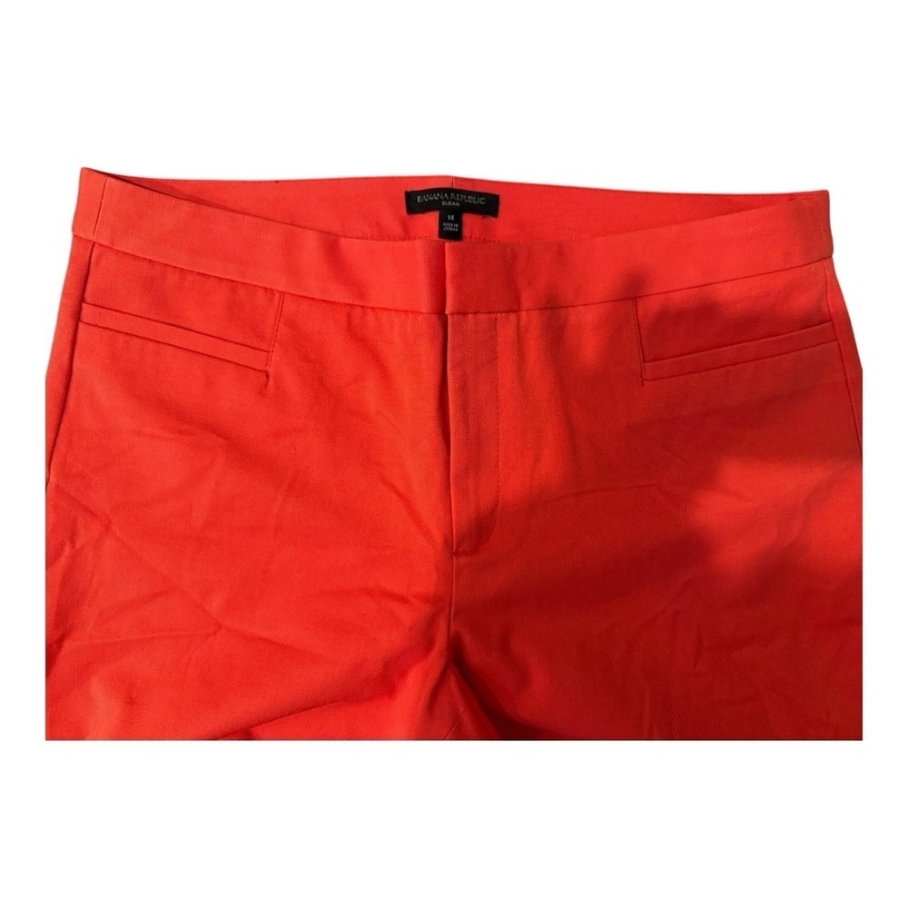 Banana Republic Sloan-Fit Slim Ankle Pants Coral Red Size 14 NWOT - Picture 5 of 12